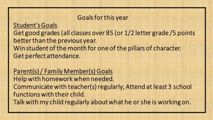 First Day of School Goals Template